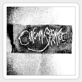 Cinema Strange deathrock goth band text name logo artwork stuff for dark punks Sticker
